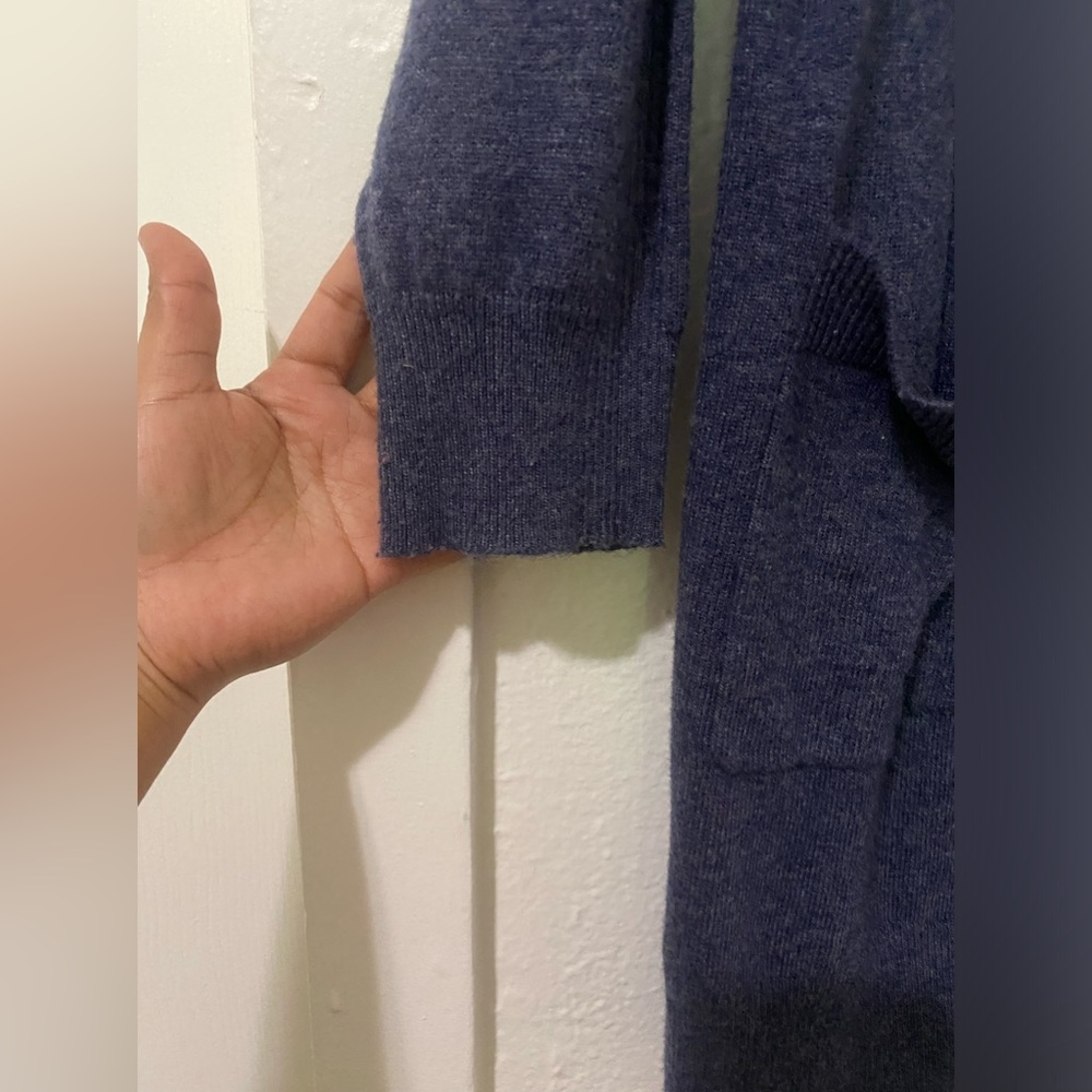 Matty M XL Open Front Long Cardigan Long Sleeve Sweater Women's Color Dark Gray - Picture 4 of 11